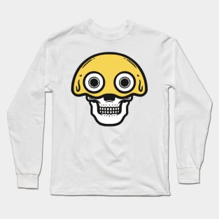 Confused Emoticon with Skull Long Sleeve T-Shirt